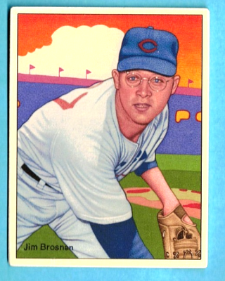 Picture, Helmar Brewing, Helmar This Great Game Card # 127, Jim Brosnan, glove lower left, Cincinnati Reds